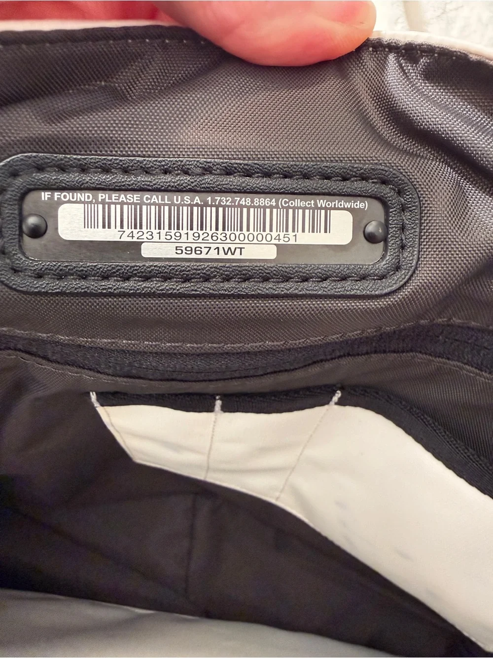 T-Tech by TUMI White Tactical Technical Messenger Bag Crossbody Techwear 59671WT